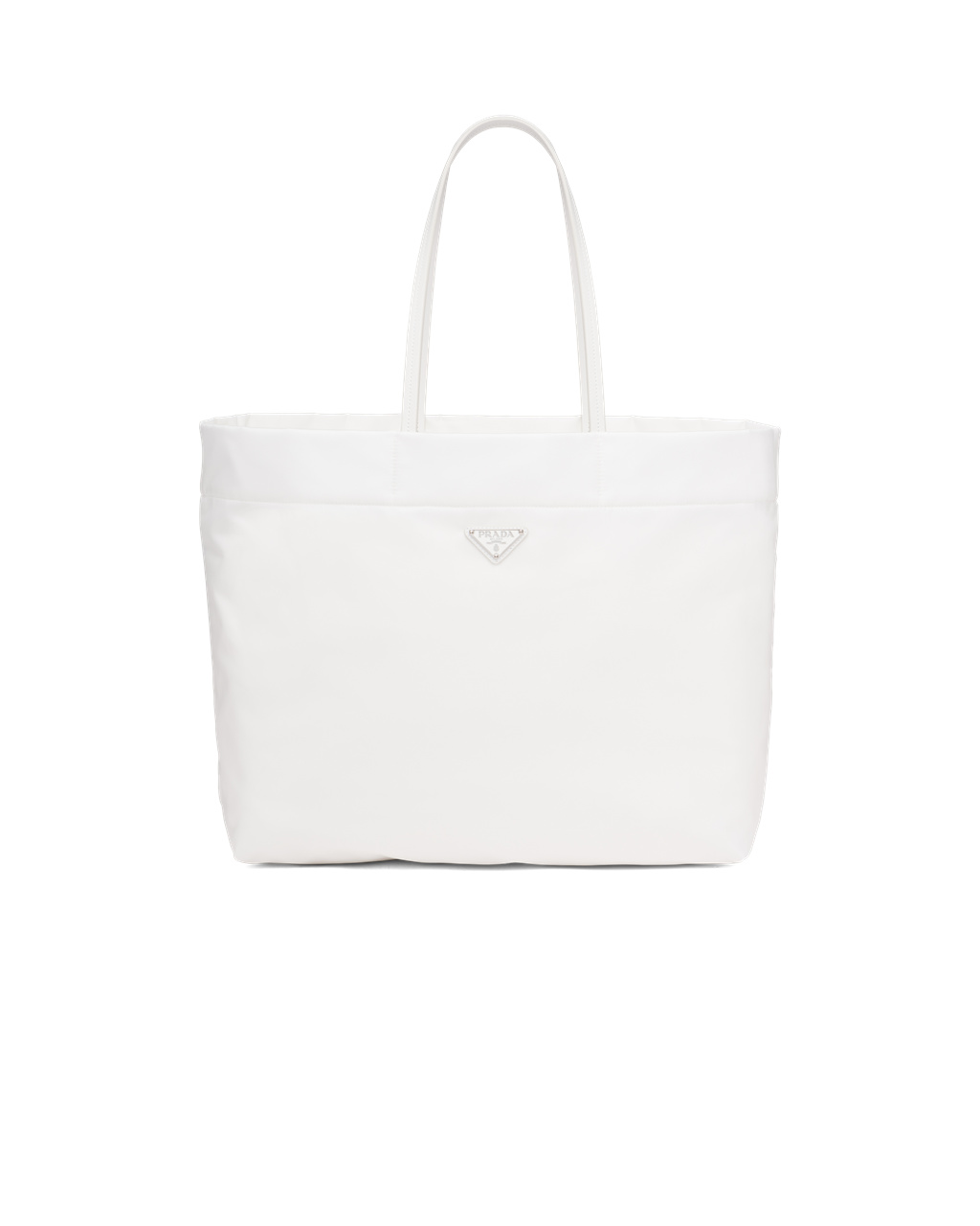 Prada Re-nylon And Saffiano Leather Tote Bag White | 9425LTNUJ