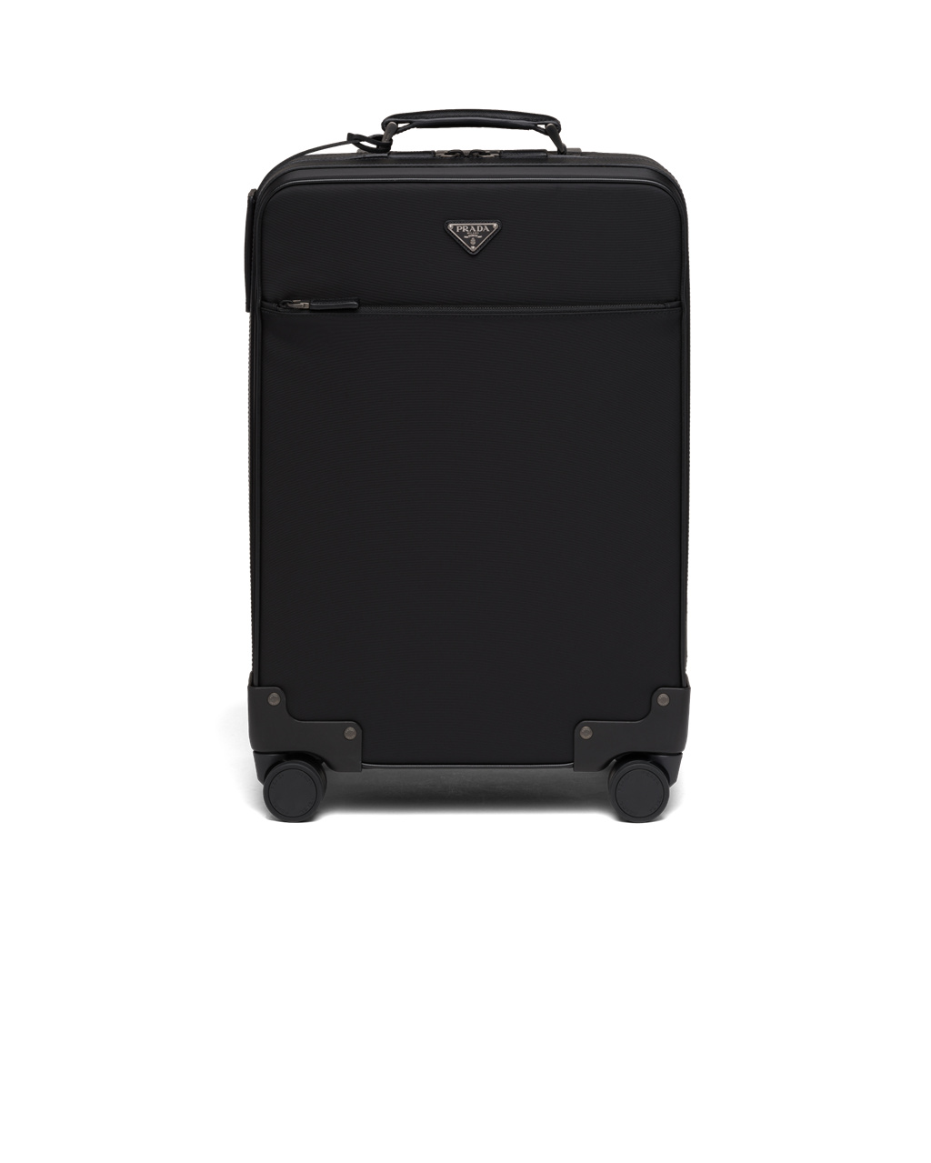 Prada Re-nylon And Saffiano Leather Trolley Black | 2405NDQLT