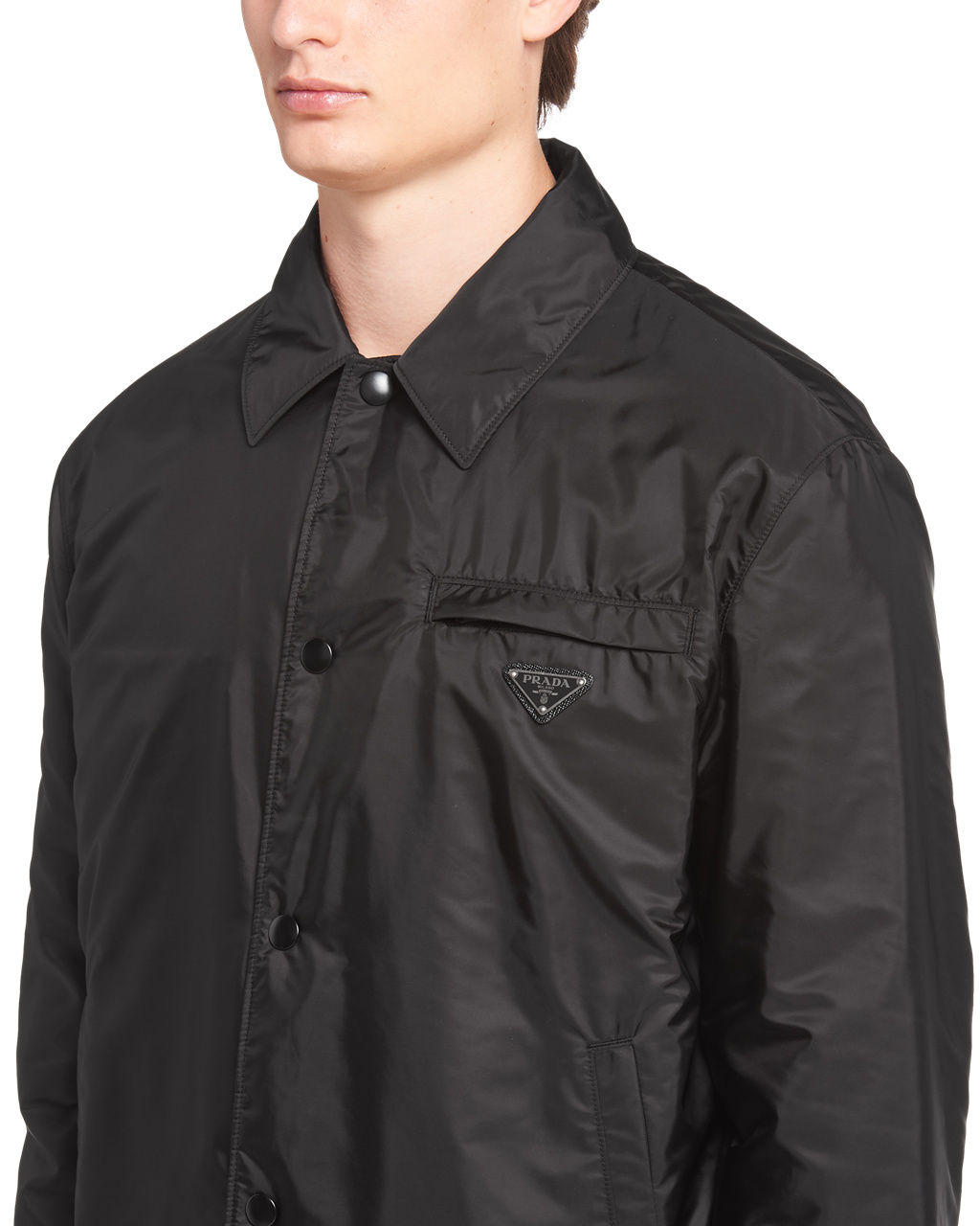 Prada Re-nylon Blouson Jacket Black | 3814MAYFH