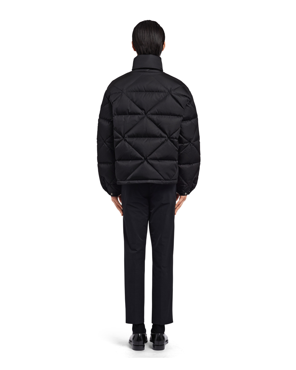 Prada Re-nylon Down Jacket Black | 4093JBOAF