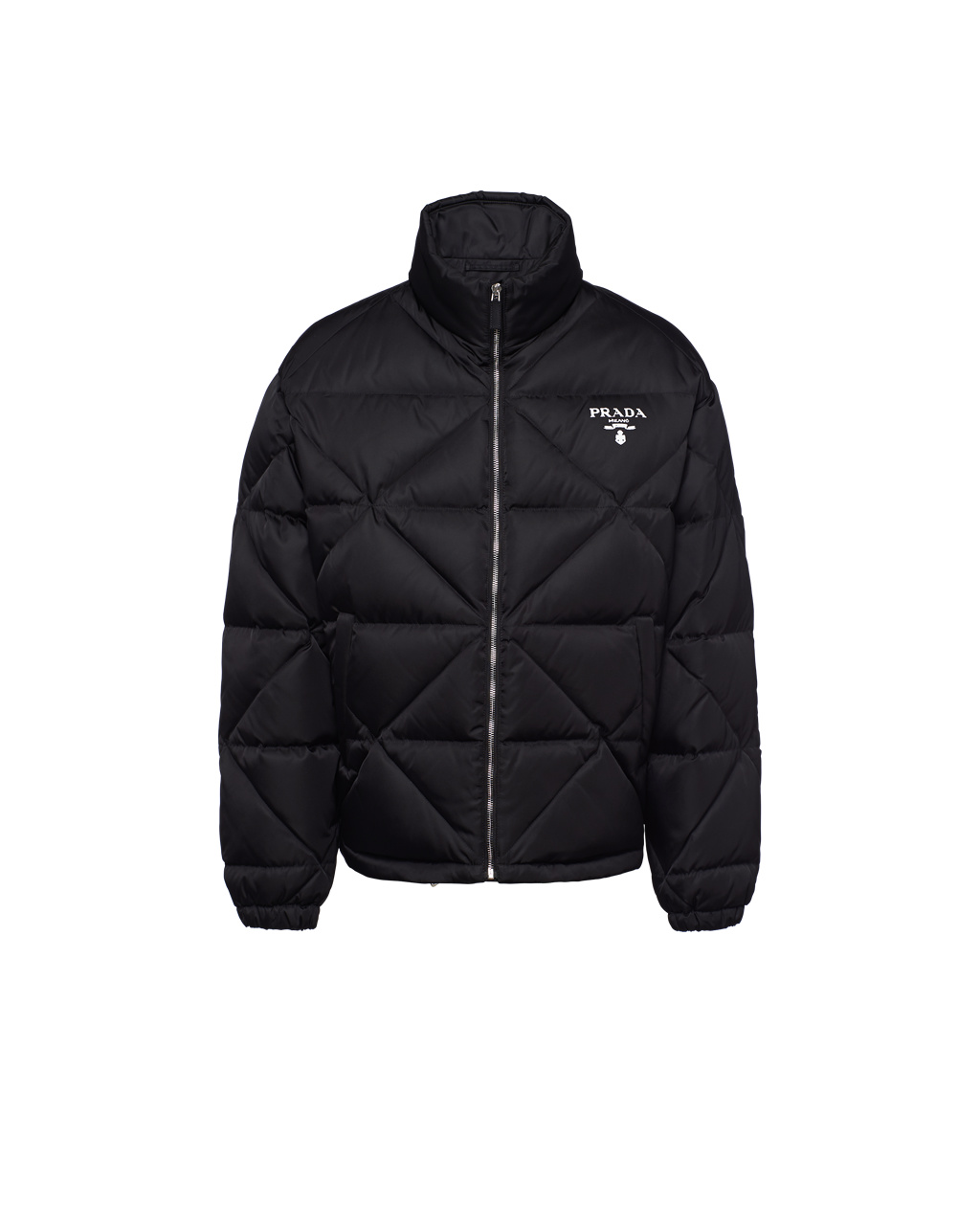 Prada Re-nylon Down Jacket Black | 4093JBOAF