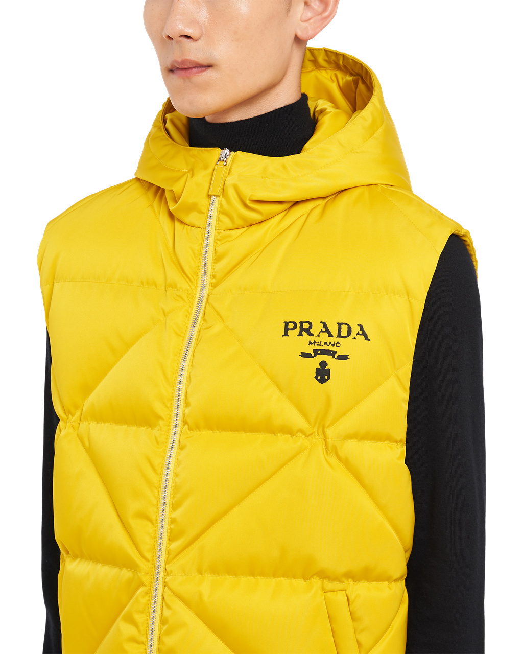 Prada Re-nylon Down Vest Yellow | 5934WYVQJ