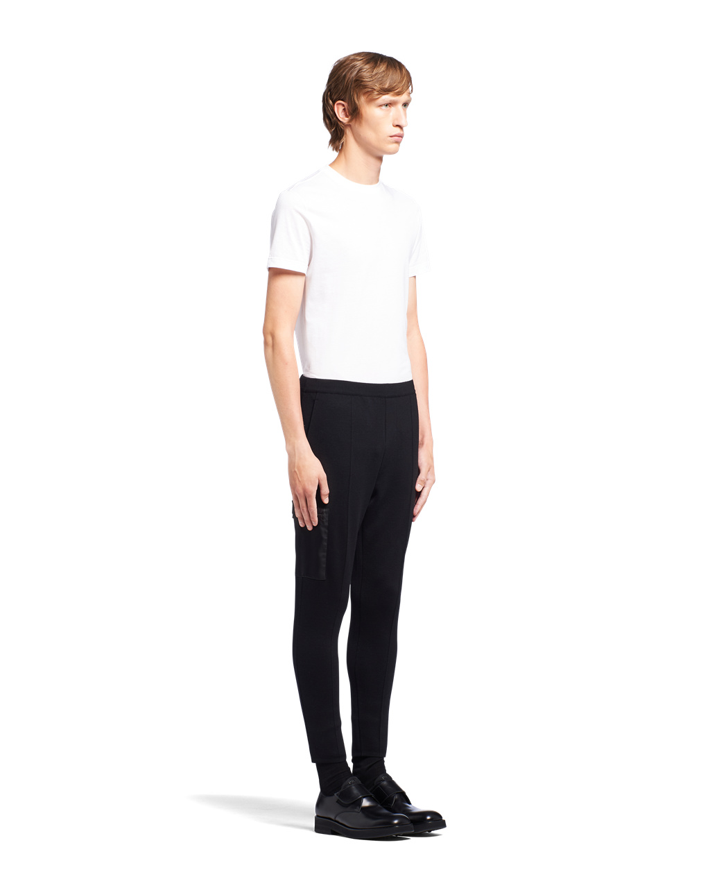 Prada Re-nylon Gabardine And Wool Pants Black | 7483TMOKW