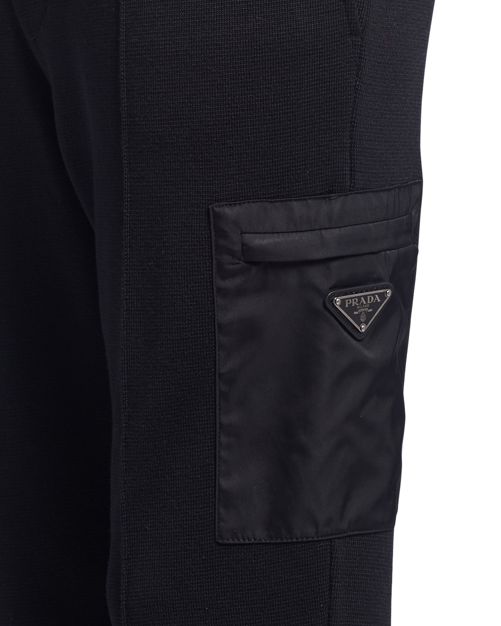 Prada Re-nylon Gabardine And Wool Pants Black | 7483TMOKW