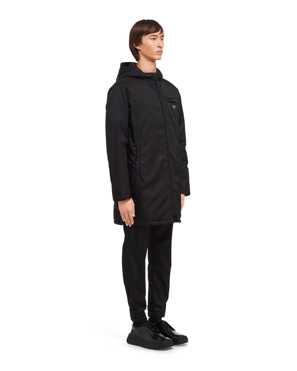 Prada Re-nylon Gabardine Puffer Coat Black | 9718MGHWK