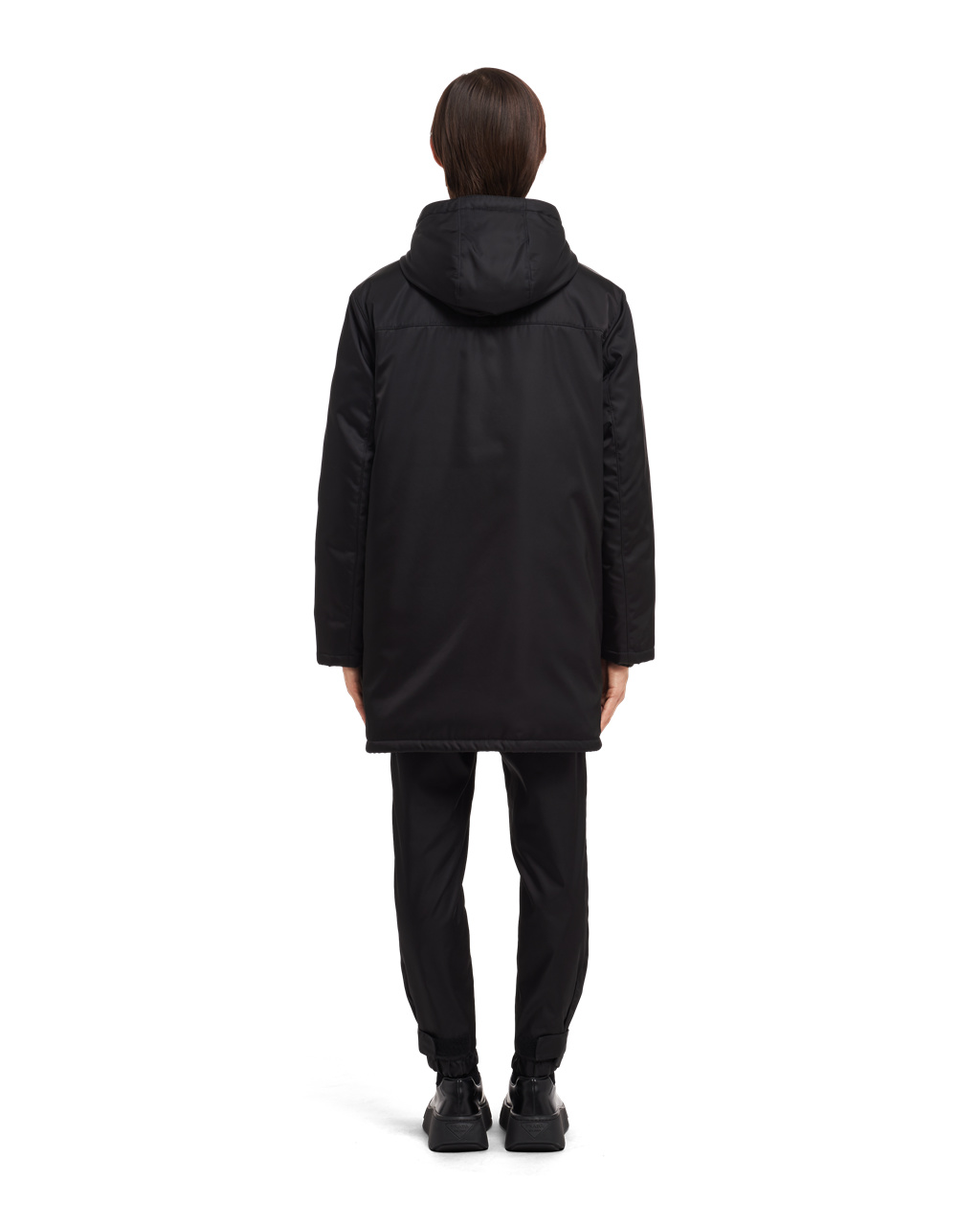 Prada Re-nylon Gabardine Puffer Coat Black | 9718MGHWK