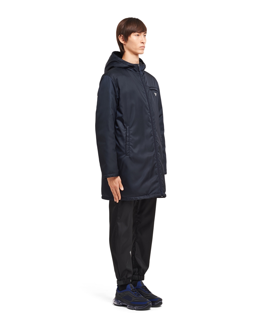 Prada Re-nylon Gabardine Puffer Coat Navy | 4906NITGO