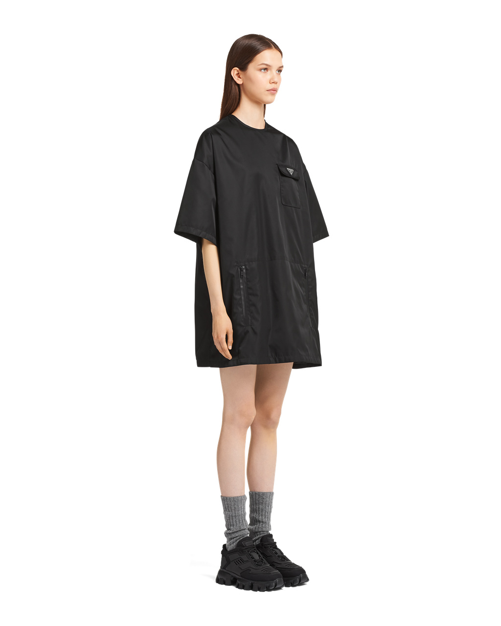 Prada Re-nylon Minidress Black | 7528PUVGY