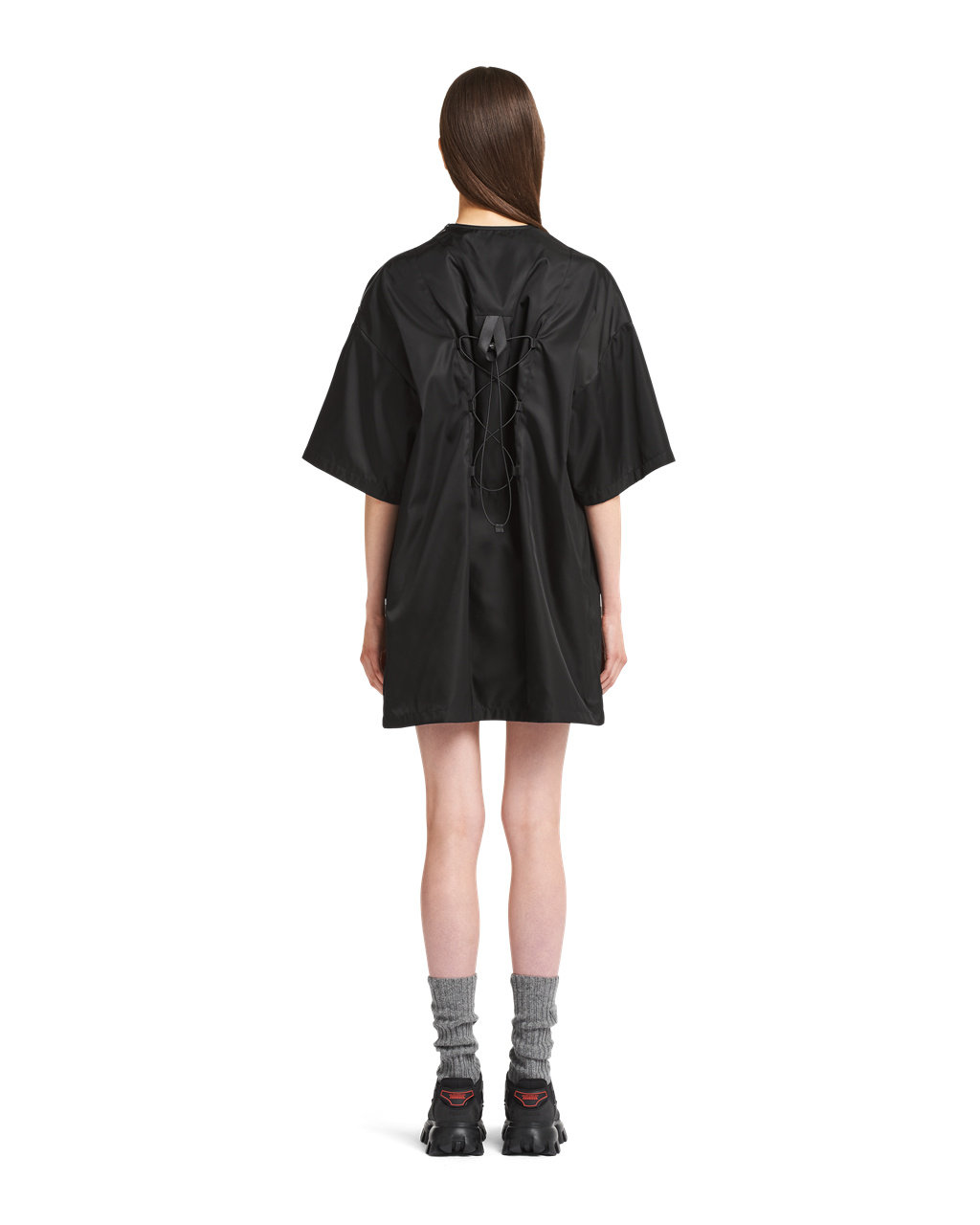 Prada Re-nylon Minidress Black | 7528PUVGY