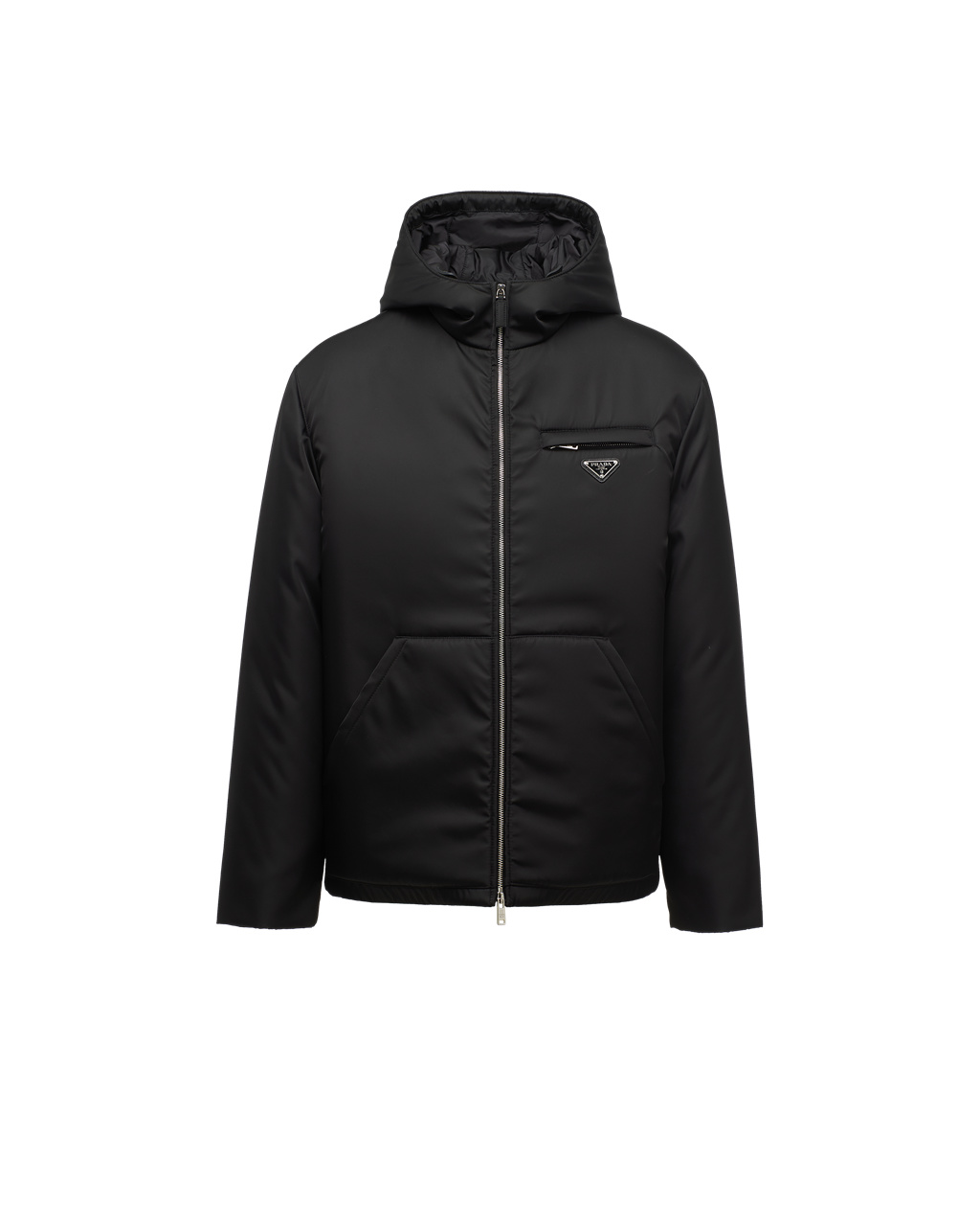 Prada Re-nylon Padded Gabardine Bomber Jacket Black | 4870LRQSO