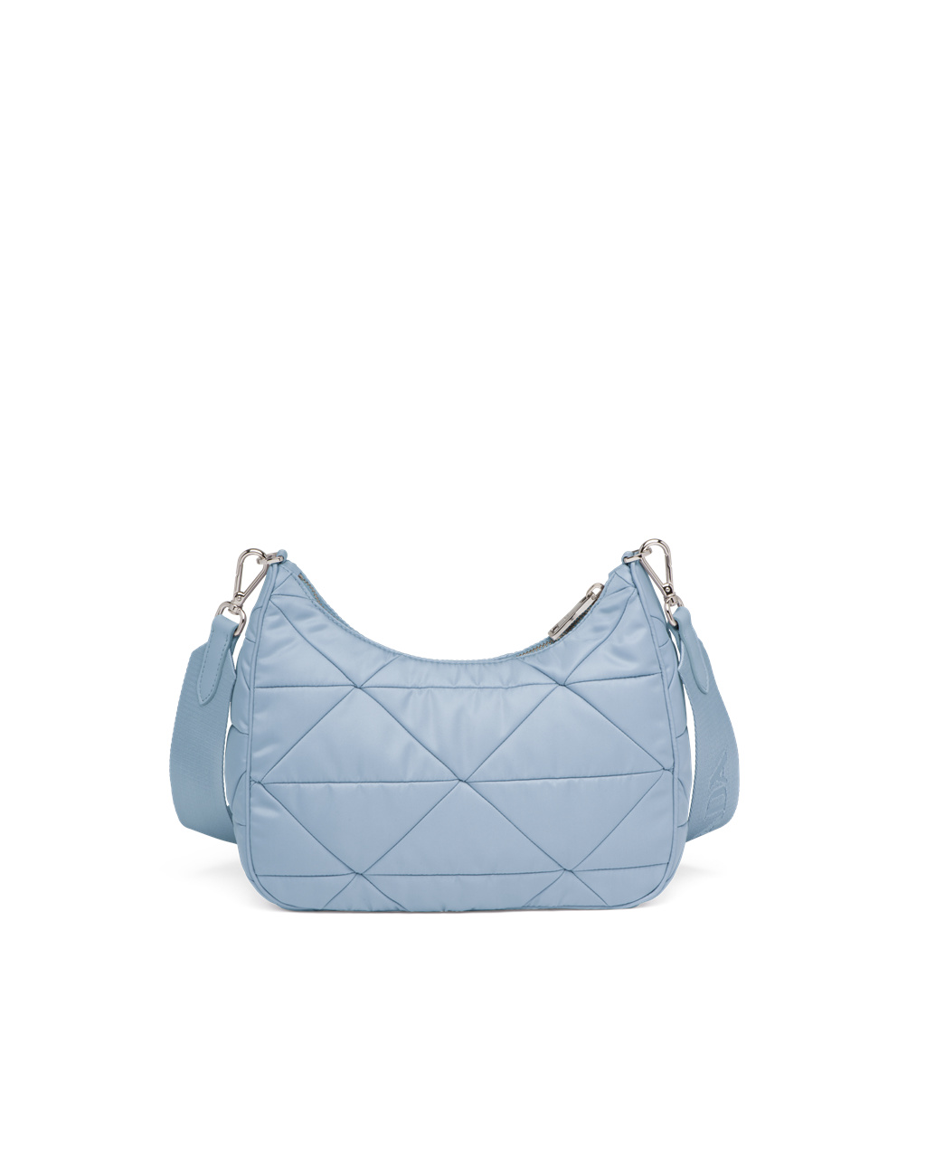 Prada Re-nylon Padded Hobo Bag Celeste | 6413OLHCW