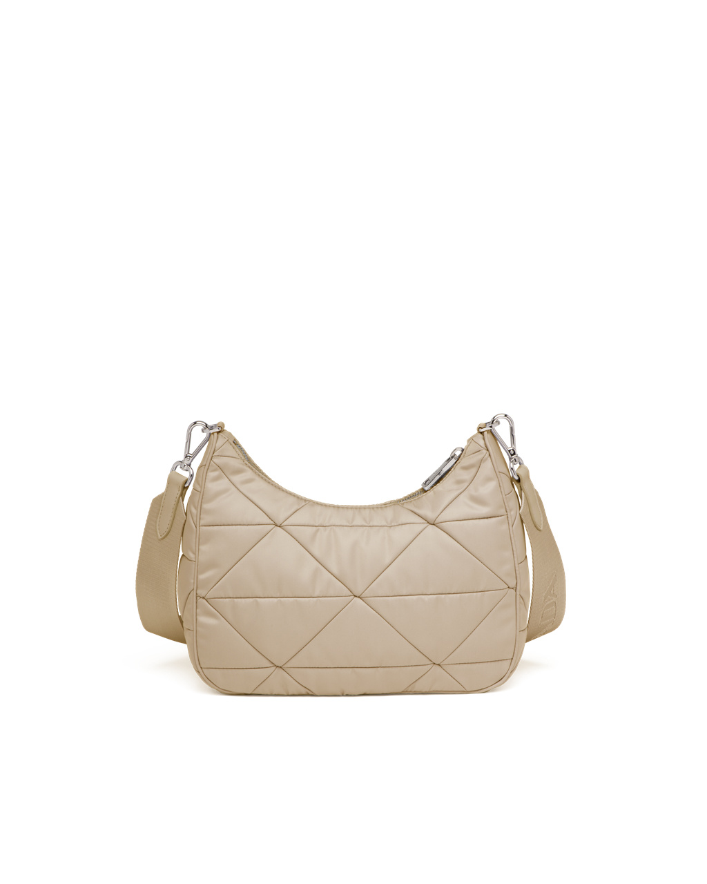 Prada Re-nylon Padded Hobo Bag Desert Beige | 3082ZYBGE