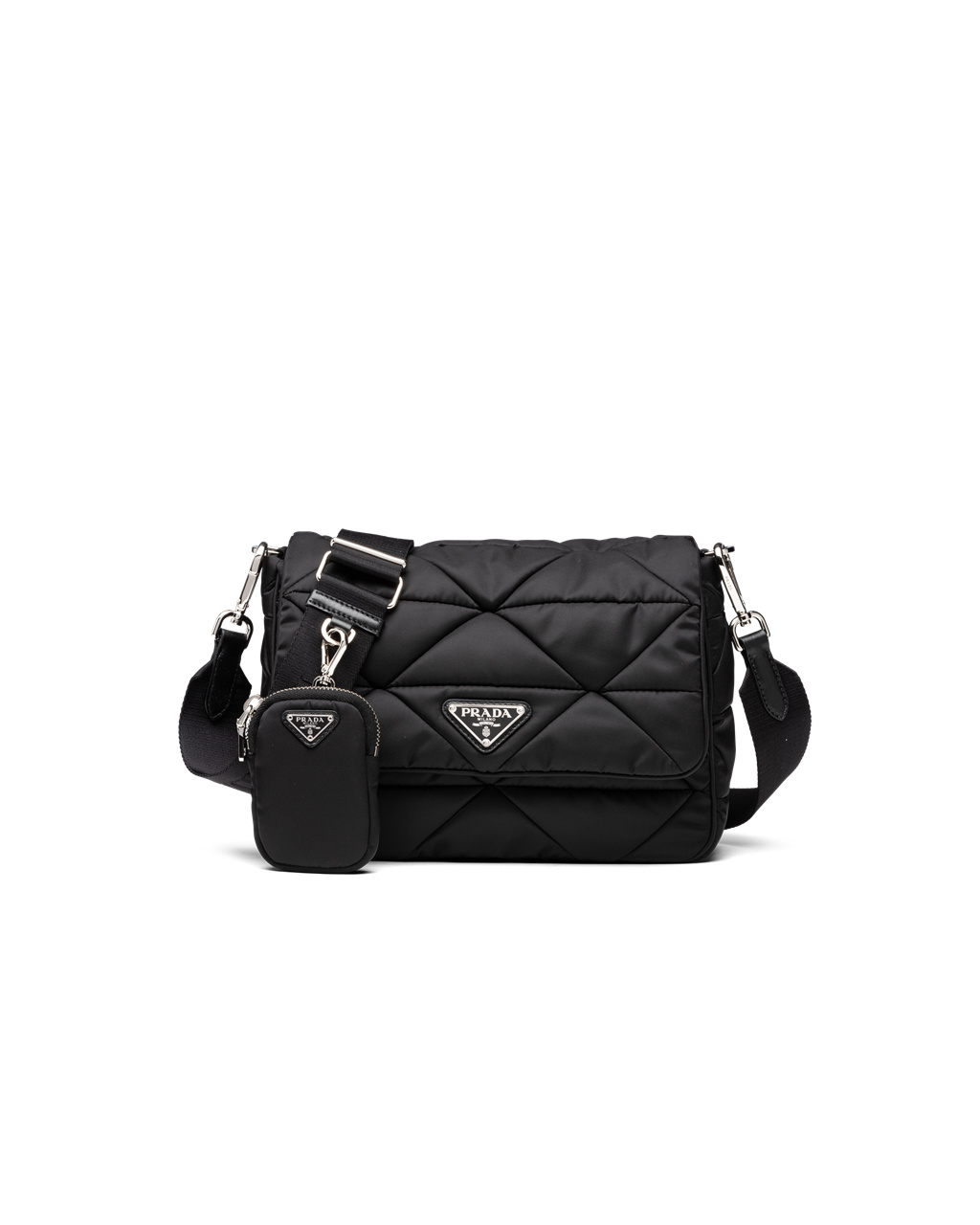 Prada Re-nylon Padded Shoulder Bag Black | 1705SPZYN