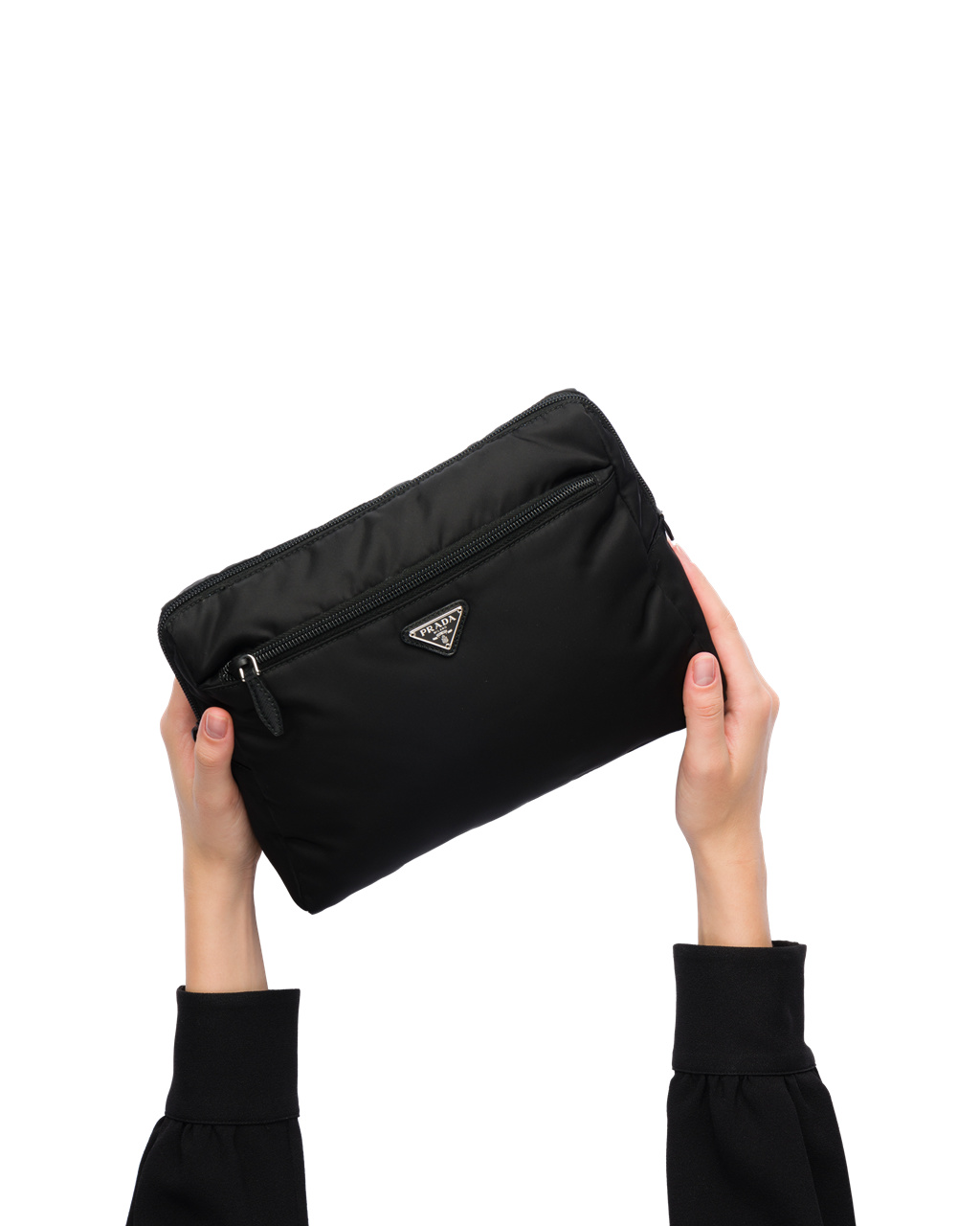 Prada Re-nylon Pouch Black / Astral Blue | 3690TLGJM