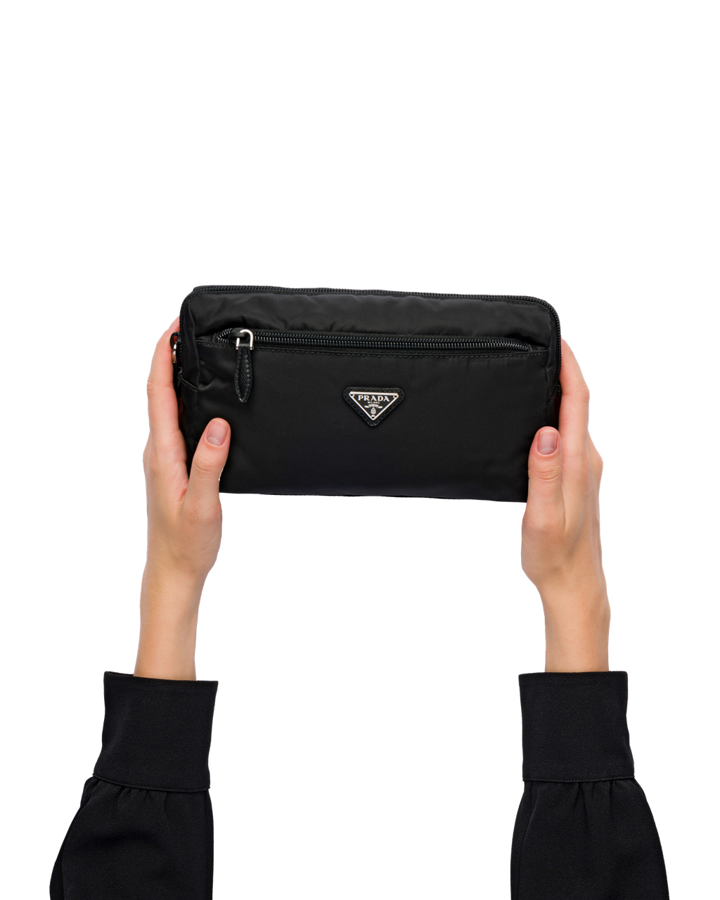 Prada Re-nylon Pouch Black / Astral Blue | 7032JLDWI