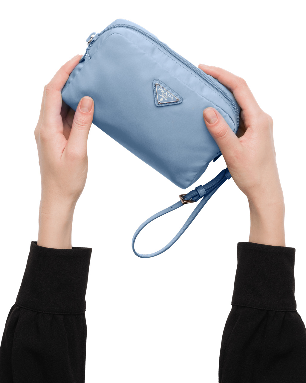 Prada Re-nylon Pouch Celeste | 1642ZJSQF