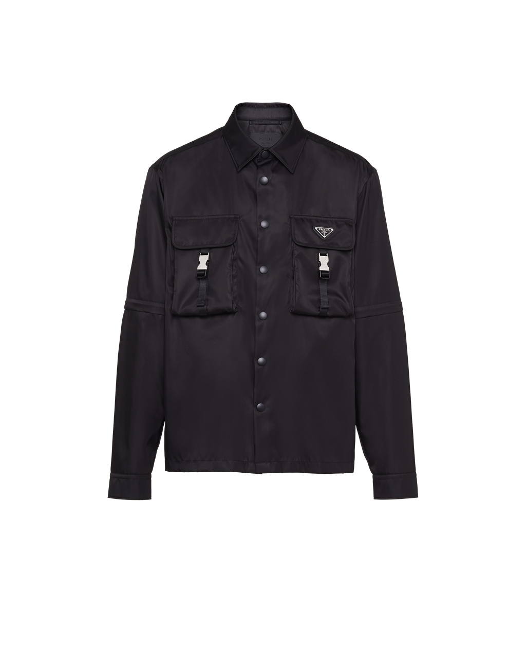 Prada Re-nylon Shirt Black | 5643PZKQR