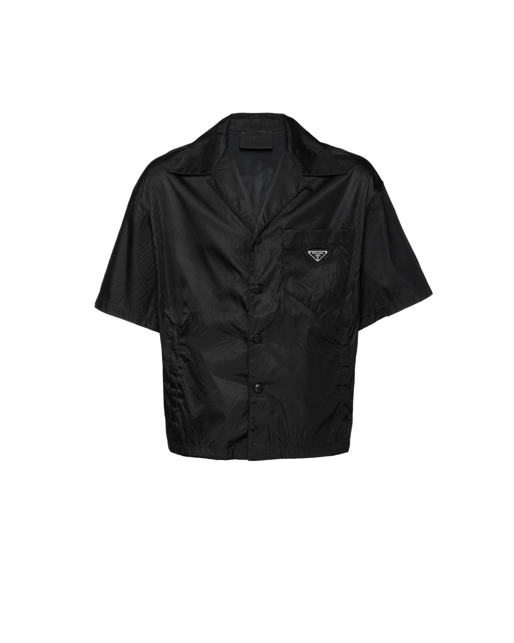 Prada Re-nylon Short-sleeved Shirt Black | 4685DYGNF