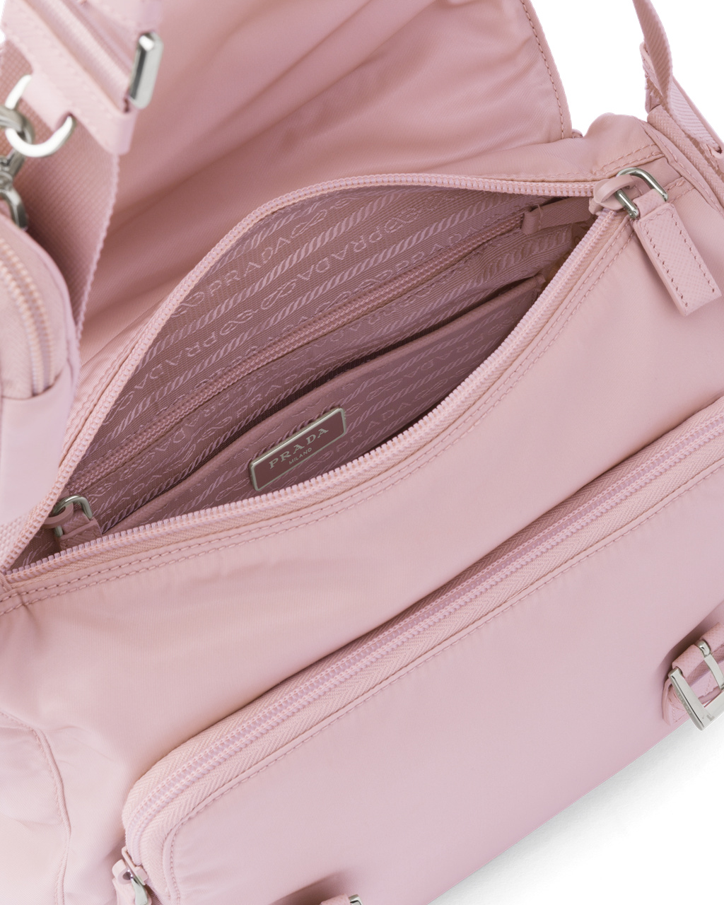 Prada Re-nylon Shoulder Bag Alabaster Pink | 6374BOMUL