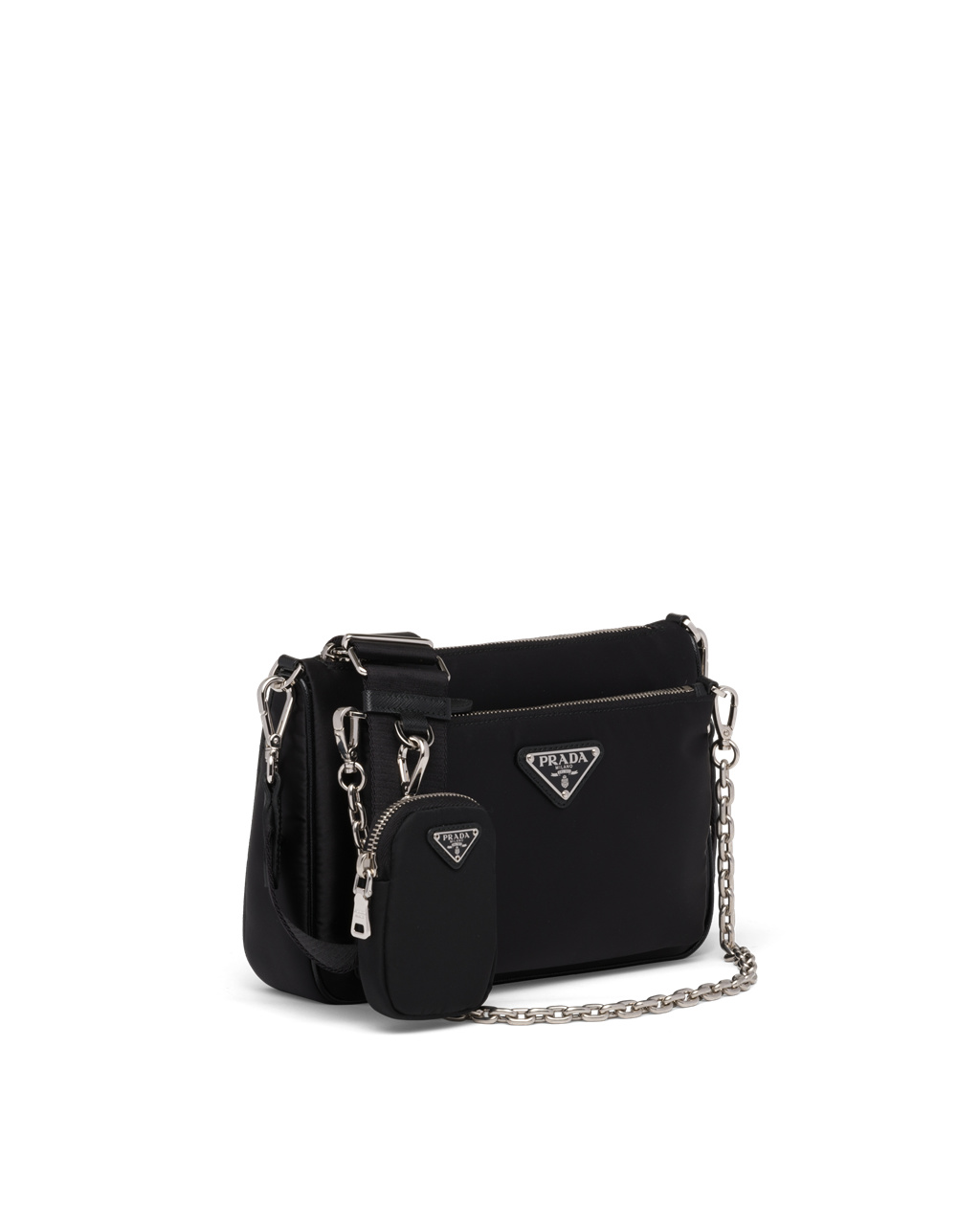 Prada Re-nylon Shoulder Bag Black | 9347TMFPZ