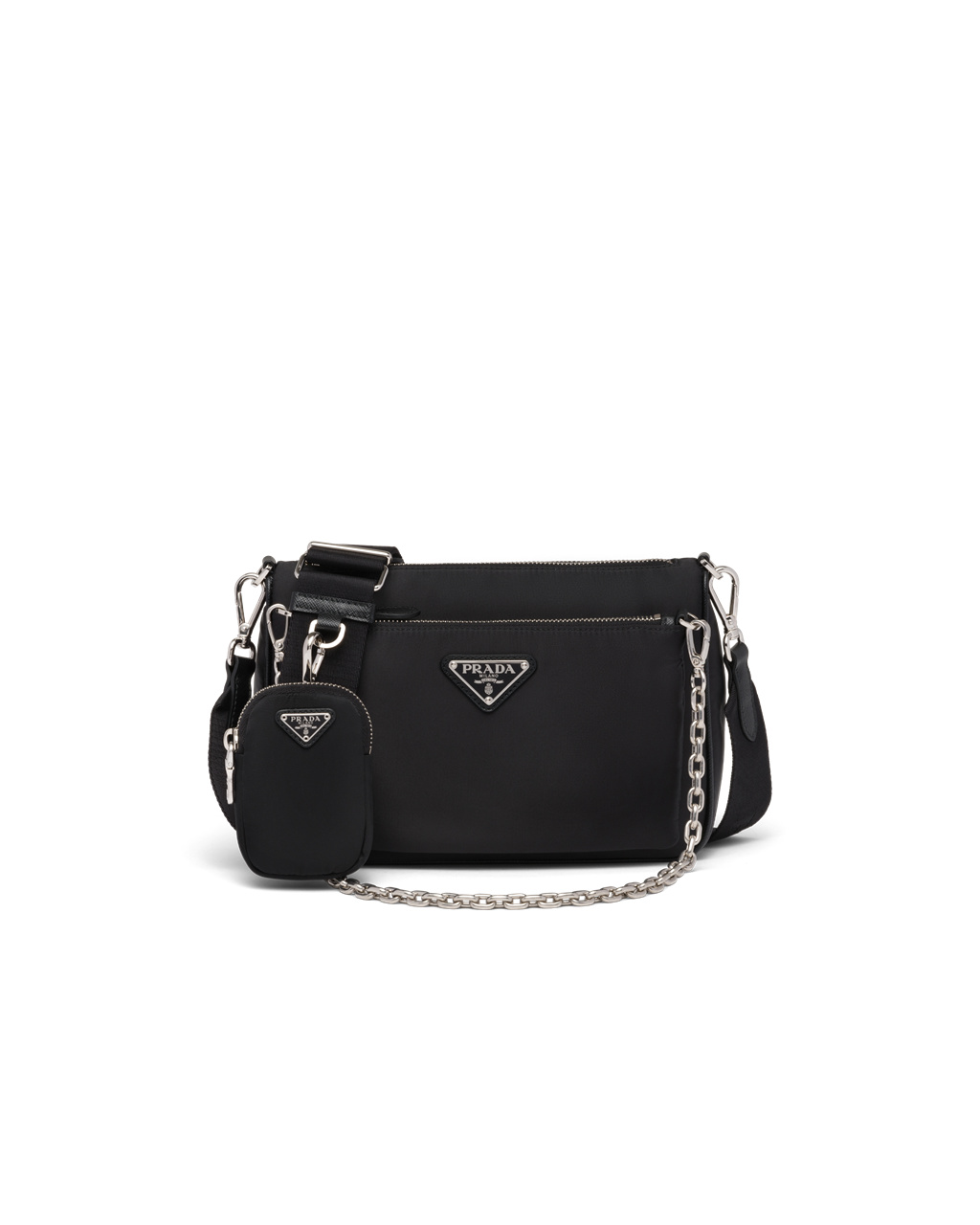 Prada Re-nylon Shoulder Bag Black | 9347TMFPZ