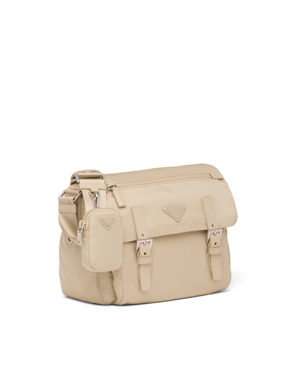 Prada Re-nylon Shoulder Bag Desert Beige | 7314KUXON