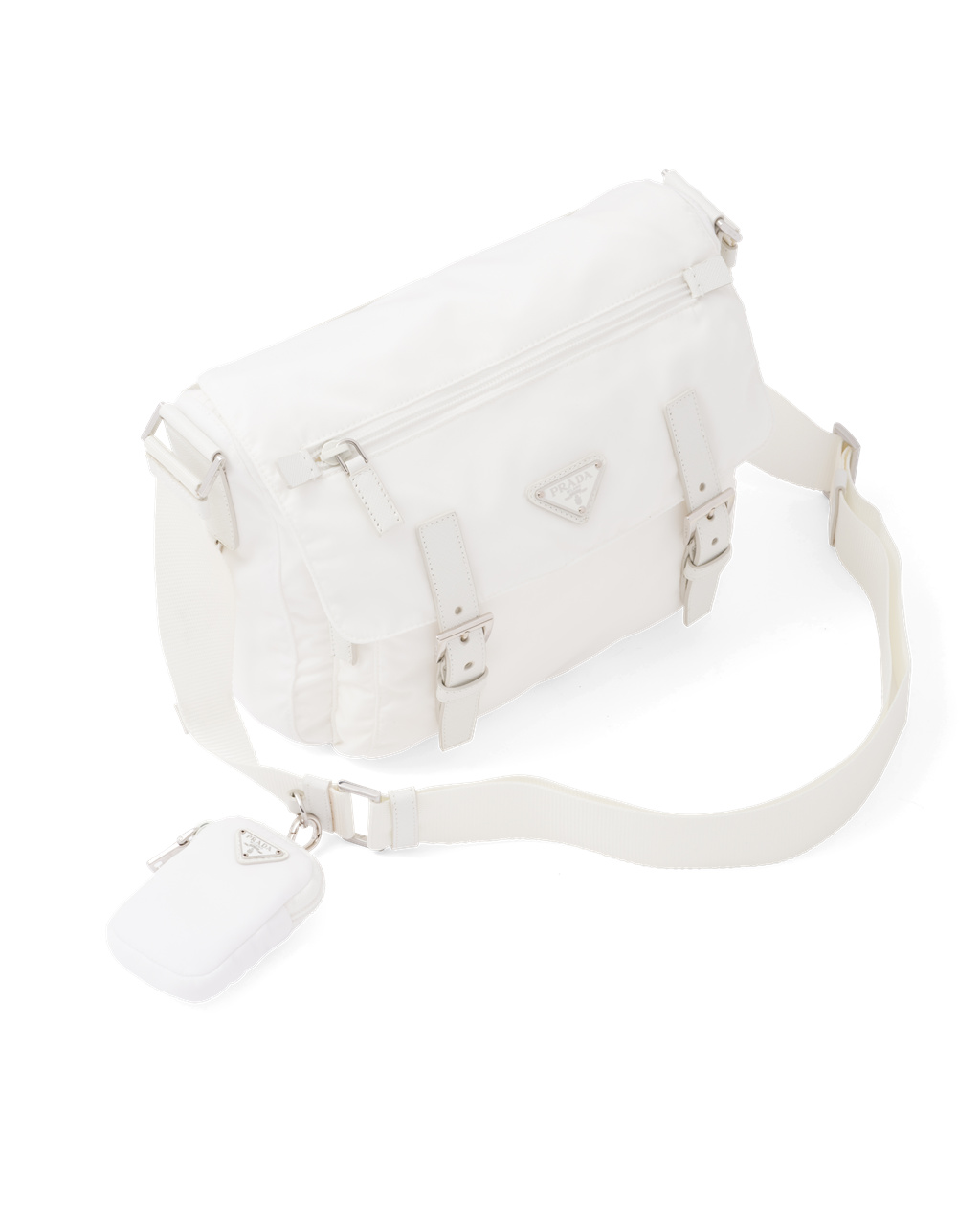 Prada Re-nylon Shoulder Bag White | 8270NQTIU