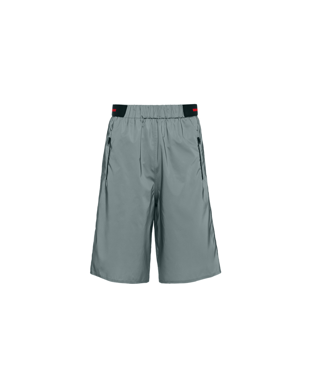 Prada Reflective Fabric Bermudas Silver | 5237UNOTV