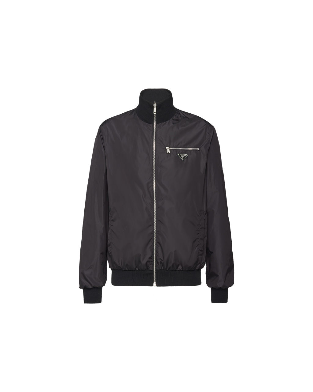 Prada Reversible Wool And Nylon Jacket Black | 5837DHUSF