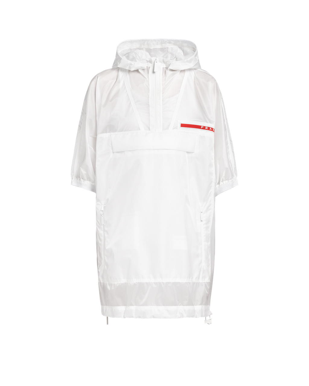 Prada Ripstop Hooded Raincoat White | 2470RNFAW