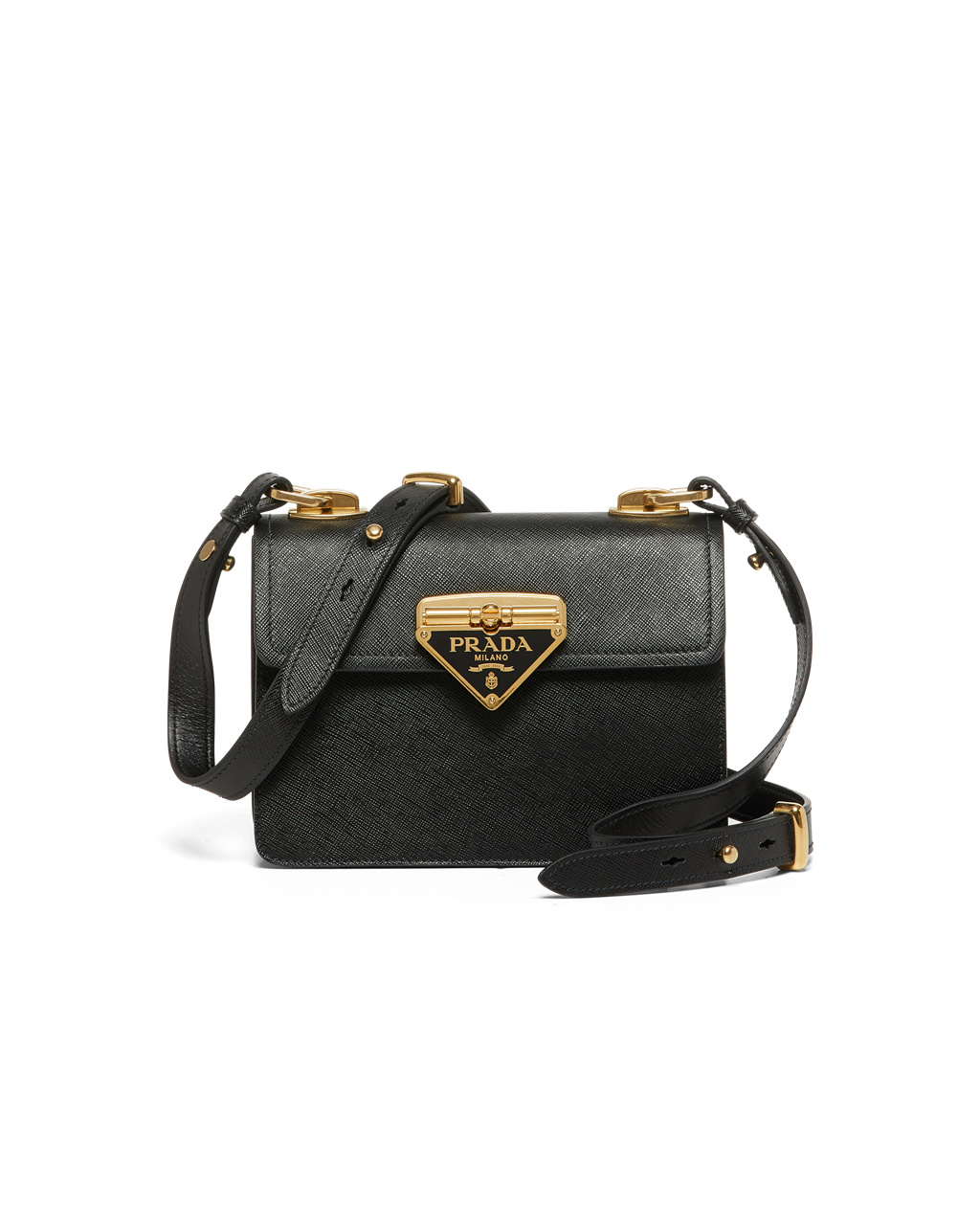 Prada Saffiano Leather Bag Black | 1087ETARF