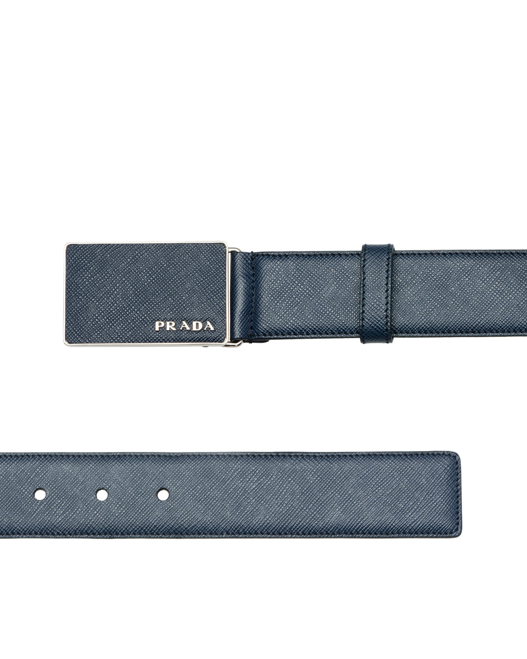 Prada Saffiano Leather Belt Baltic Blue | 7285NUDQM