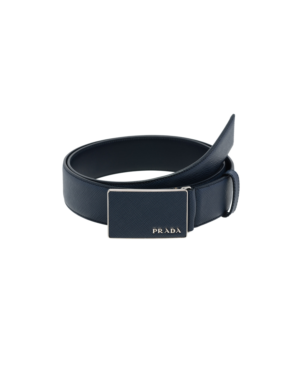 Prada Saffiano Leather Belt Baltic Blue | 7285NUDQM