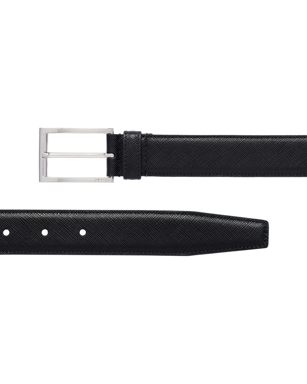 Prada Saffiano Leather Belt Black | 2589MNJTR