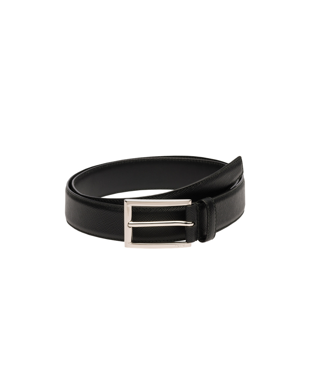 Prada Saffiano Leather Belt Black | 2589MNJTR