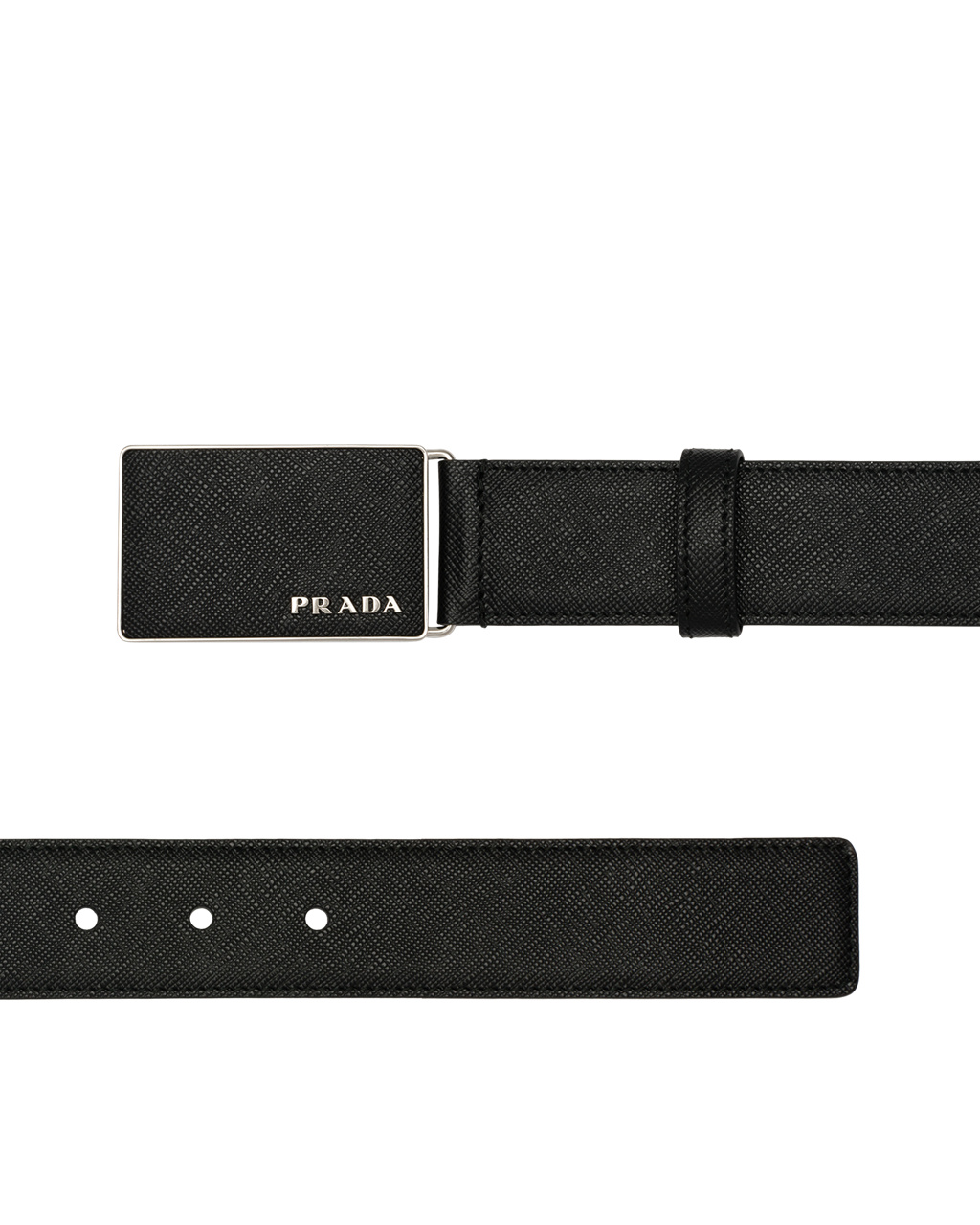 Prada Saffiano Leather Belt Black | 5038UREGV