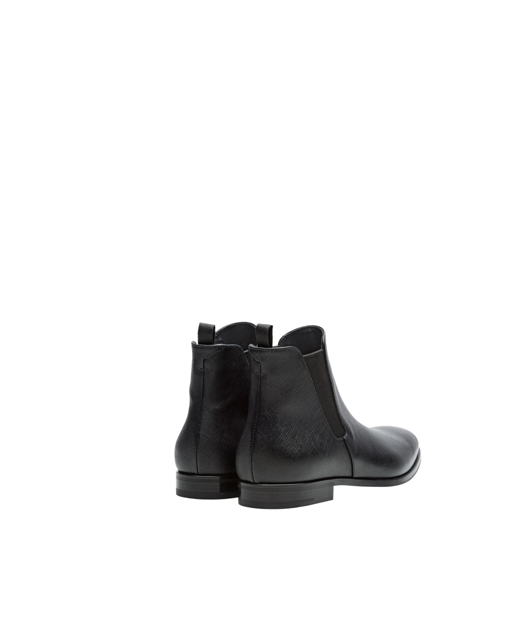 Prada Saffiano Leather Booties Black | 6921SATFK