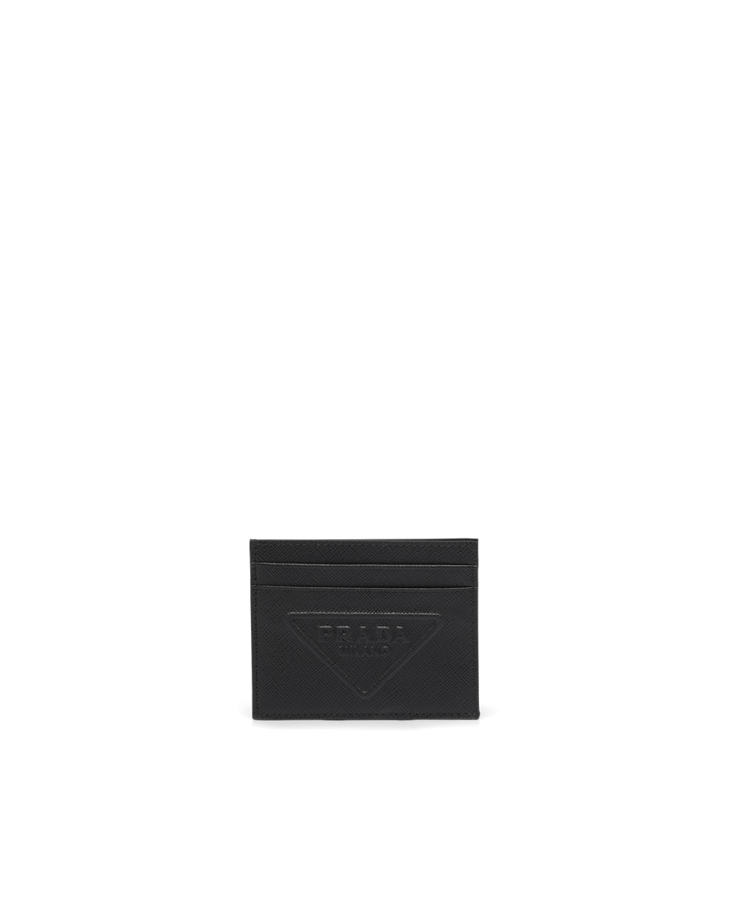 Prada Saffiano Leather Card Holder Black | 0429RUOZV