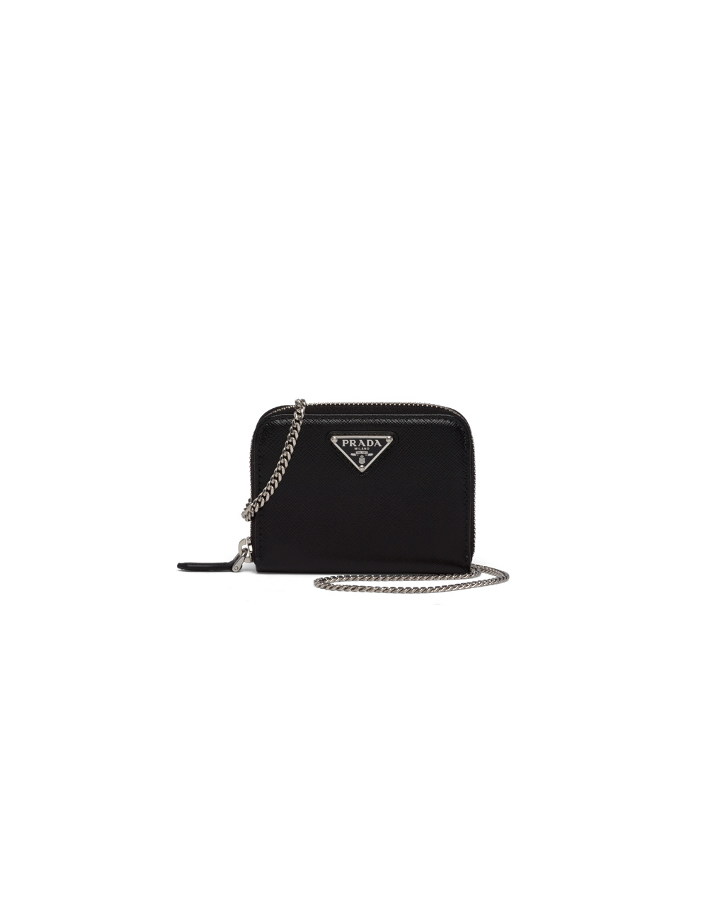 Prada Saffiano Leather Card Holder Black | 2183HBPFE