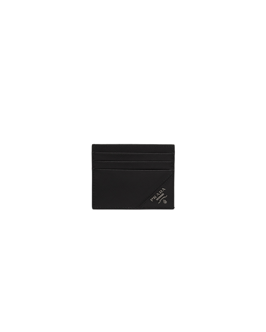 Prada Saffiano Leather Card Holder Black | 5840XUITN