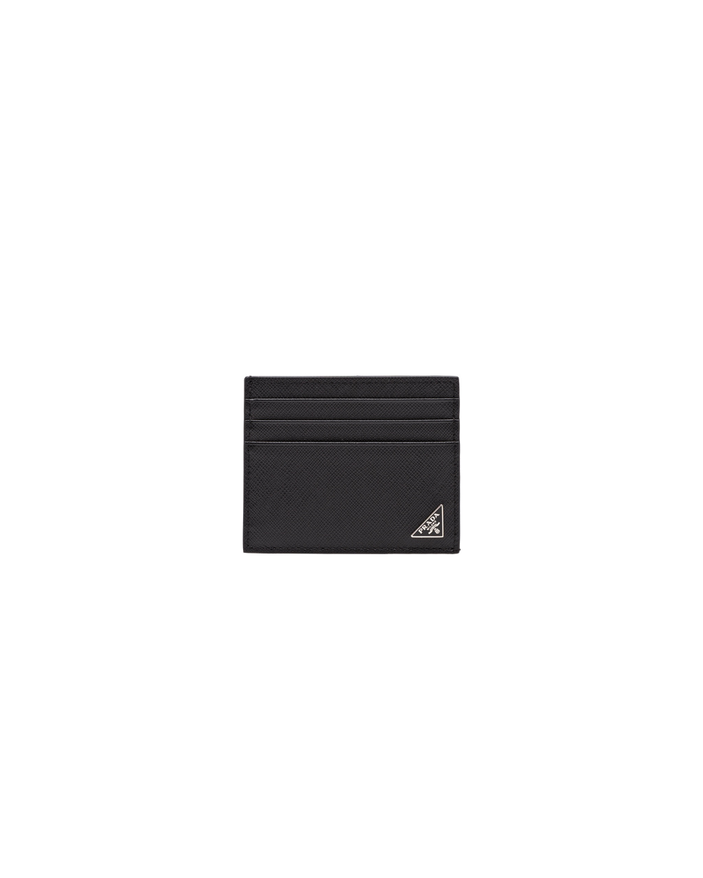 Prada Saffiano Leather Card Holder Black | 9148CVQPJ