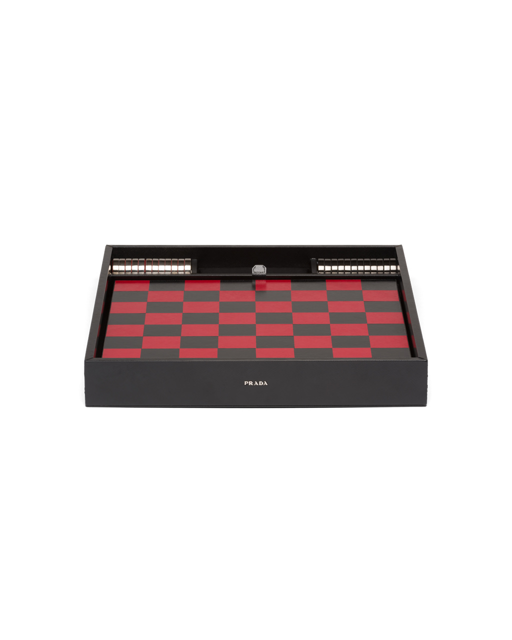 Prada Saffiano Leather Checkers Set Black | 4591WLGYD