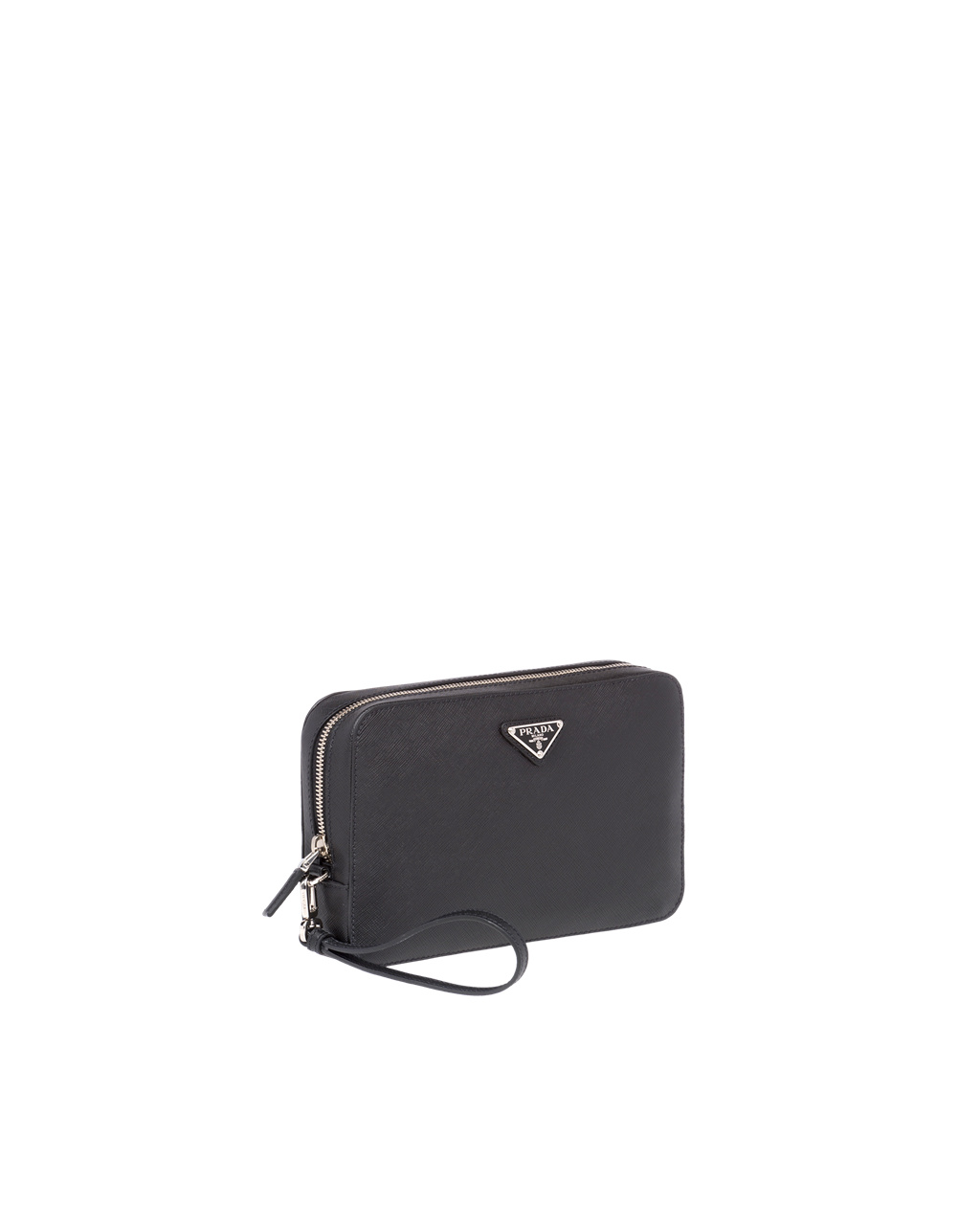 Prada Saffiano Leather Clutch Black | 4756VXLEA