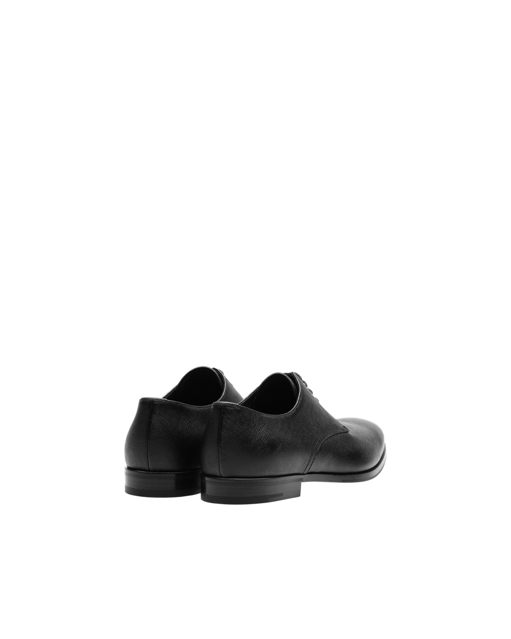 Prada Saffiano Leather Derby Shoes Black | 1342NUMAR