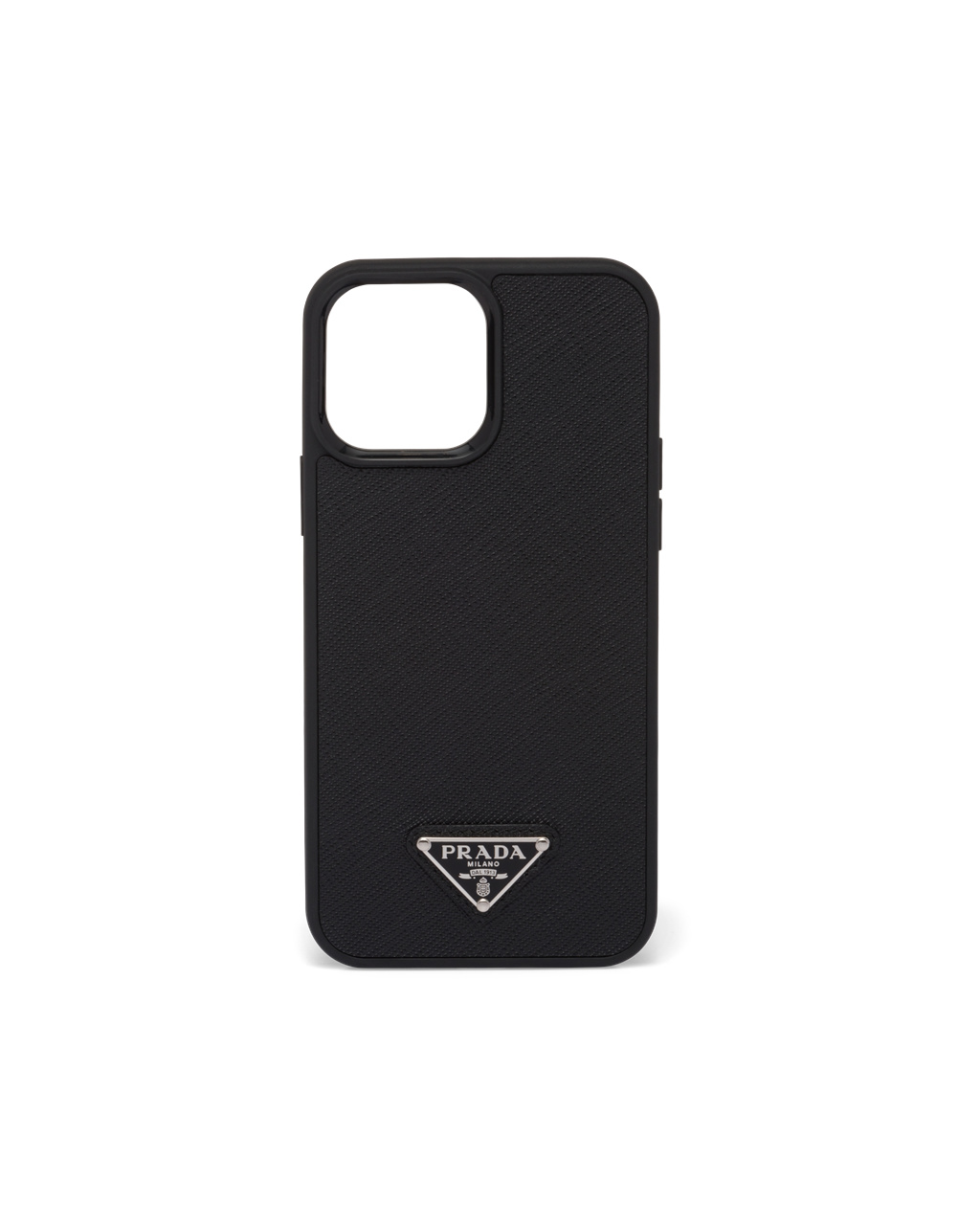 Prada Saffiano Leather Iphone 13 Pro Max Cover Black | 9835CGNTU