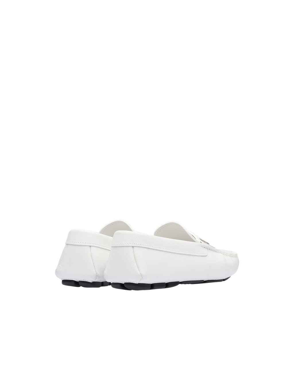 Prada Saffiano Leather Loafers White | 9321TGWAR