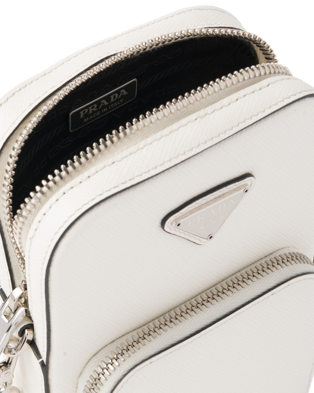 Prada Saffiano Leather Mini Bag White | 3204VUPNW