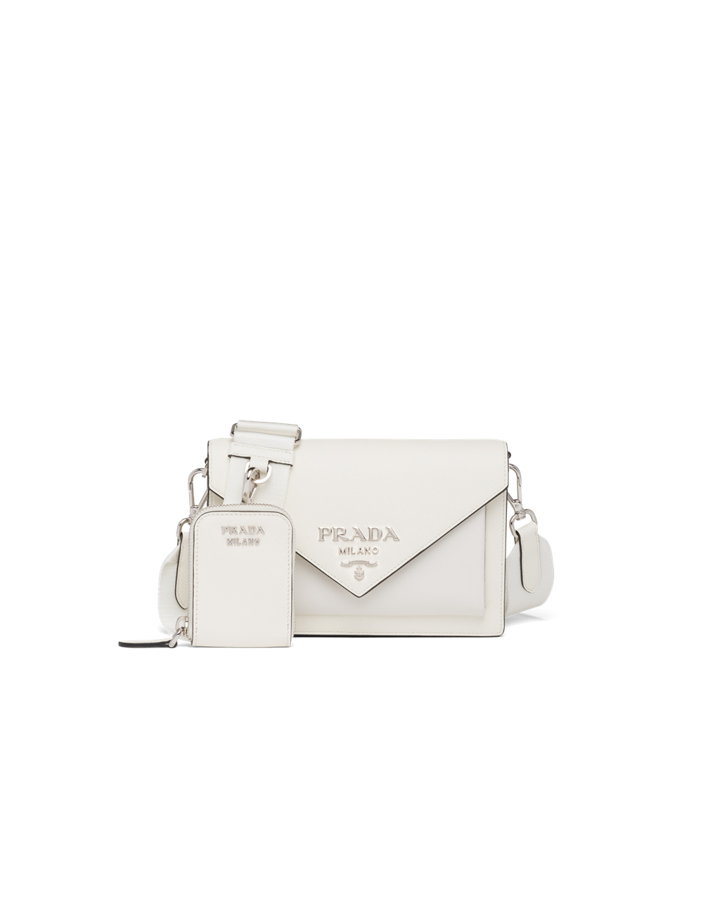 Prada Saffiano Leather Mini Envelope Bag White | 2184HBXAO