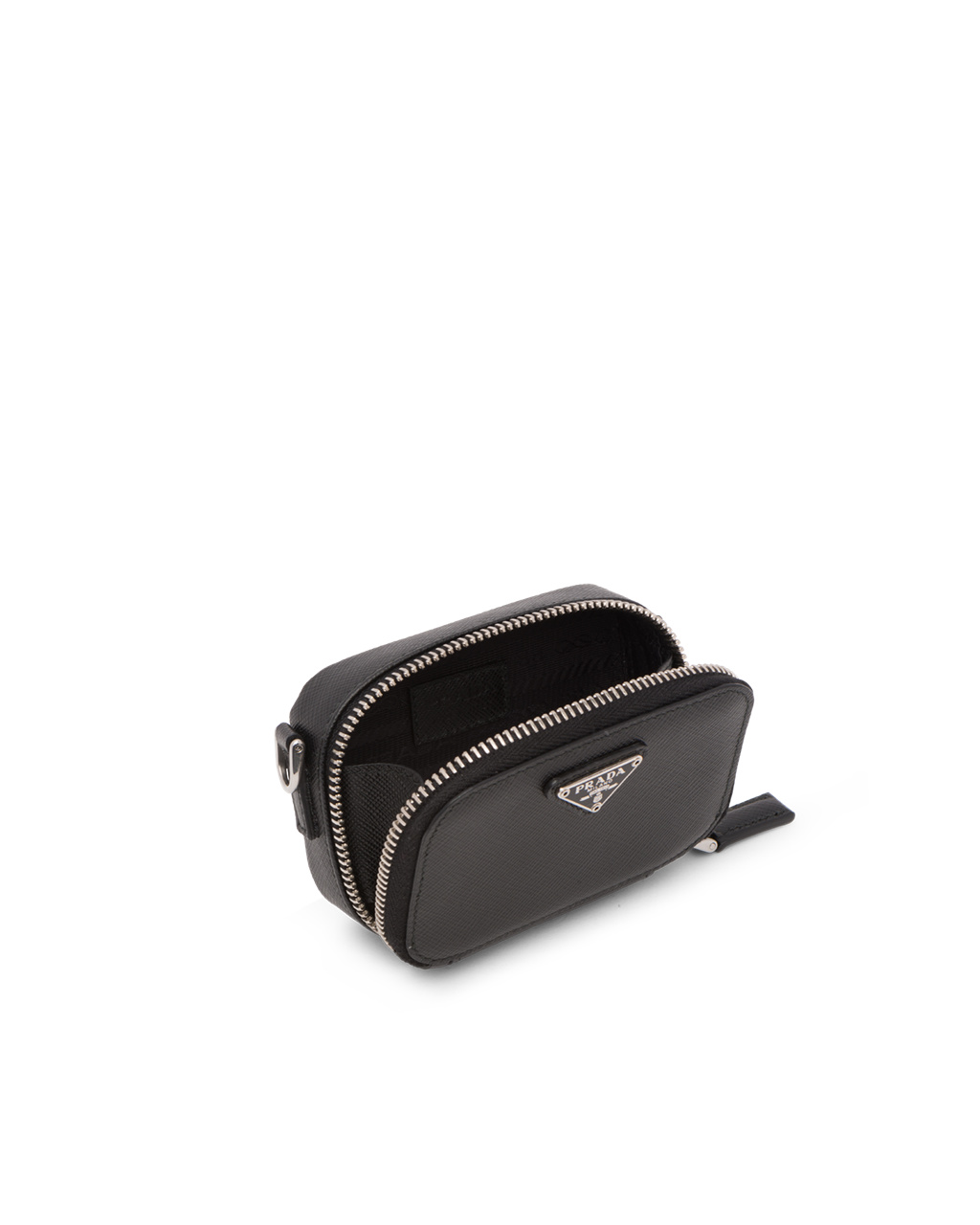 Prada Saffiano Leather Mini Pouch Black | 1950VQGNU