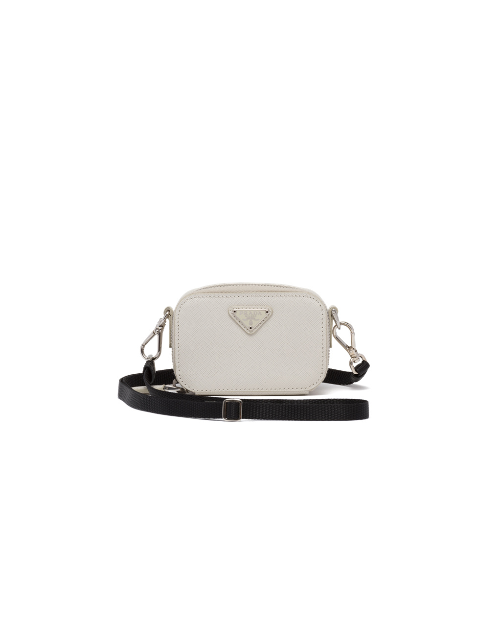 Prada Saffiano Leather Mini Pouch Chalk White | 2164WQJAL